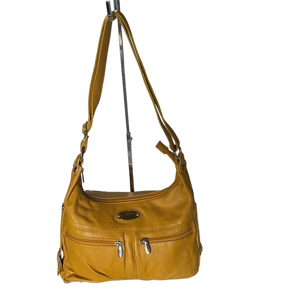 Christina in pelle yellow leather bag ( BA)